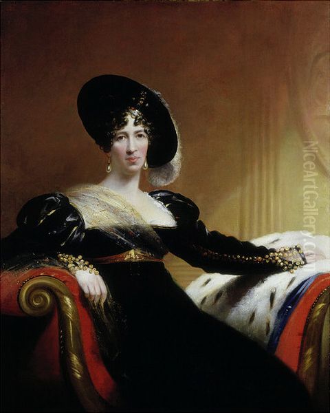 Portrait of Lady Anne Hamilton Oil Painting by James Lonsdale