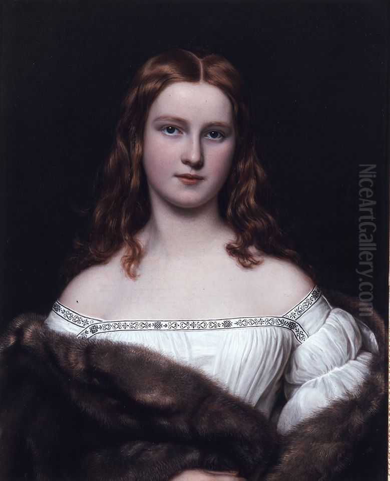 Bildnis der Wilhelmine Sulzer Oil Painting by Joseph Karl Stieler