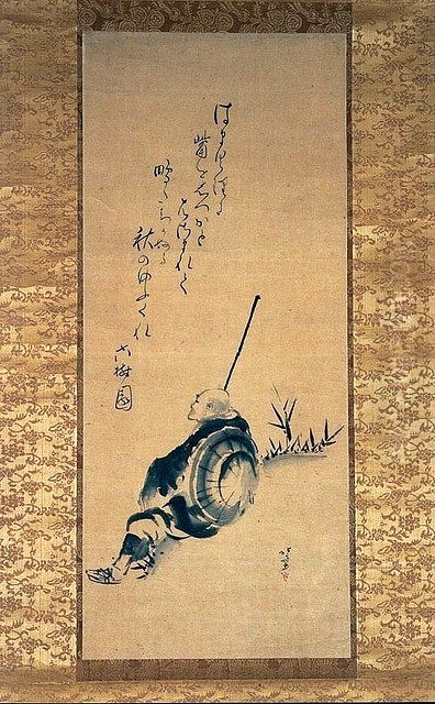 Poet Saigyo (Sato Yoshikiyo). Oil Painting by Katsushika Hokusai