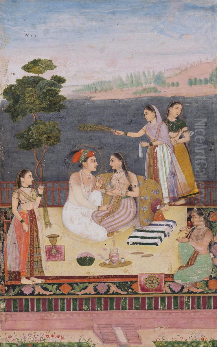 Dara Shikoh with his consort Oil Painting by Balchand