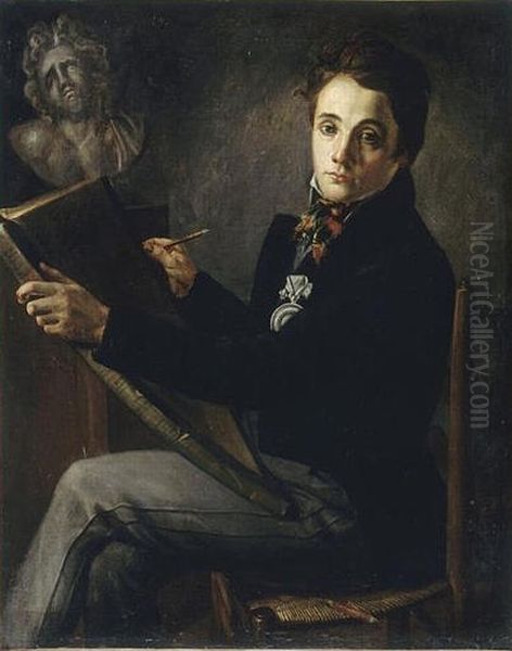 Portrait of Philippe Joseph Henri Lemaire Oil Painting by Felix Auvray