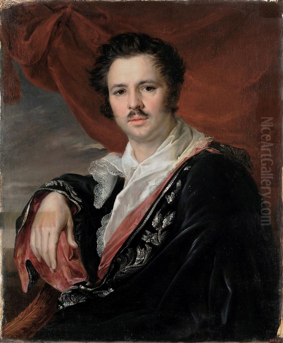 Portrait of Nicholas Majkov Oil Painting by Vasily Andreevich Tropinin