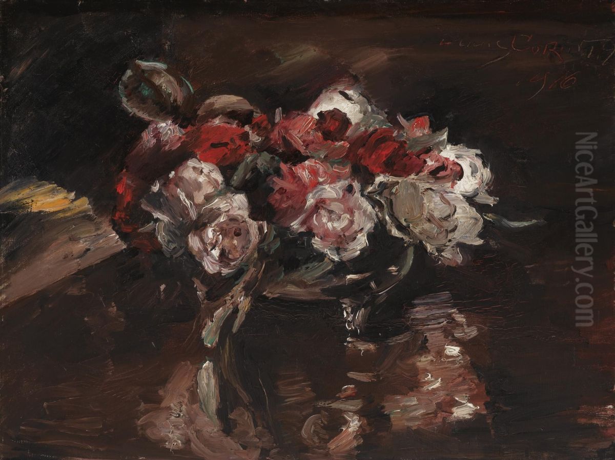 Still Life with Roses Oil Painting by Lovis (Franz Heinrich Louis) Corinth