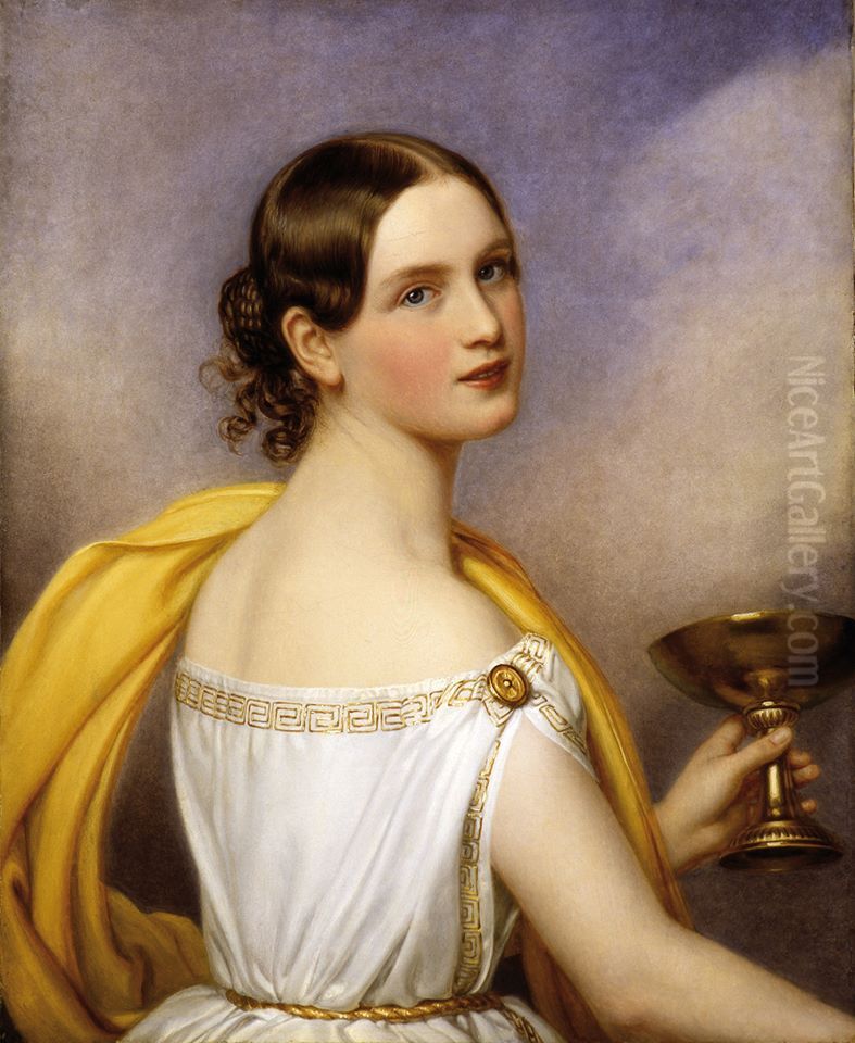 Antonia Wallinger von Ott Oil Painting by Joseph Karl Stieler