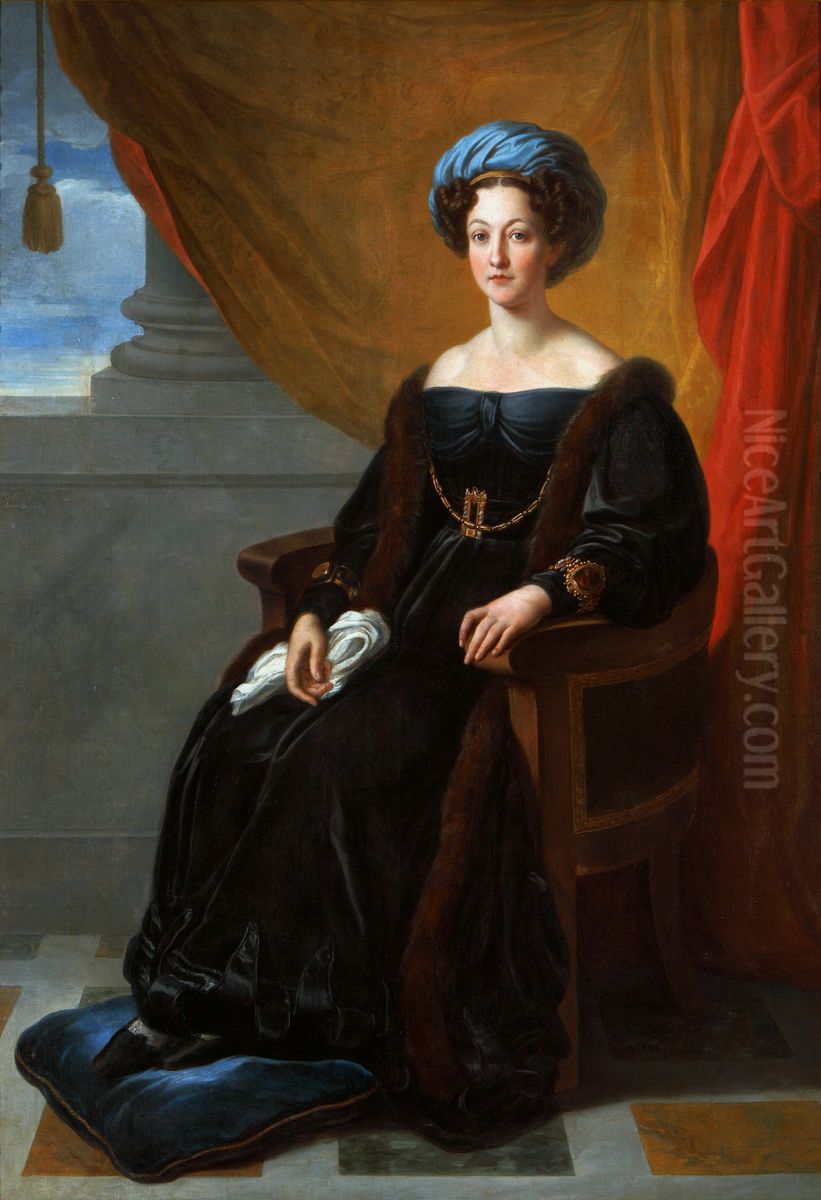 Portrait of Klementyna Ostrowska nee Sanguszko. Oil Painting by Vincenzo Camuccini