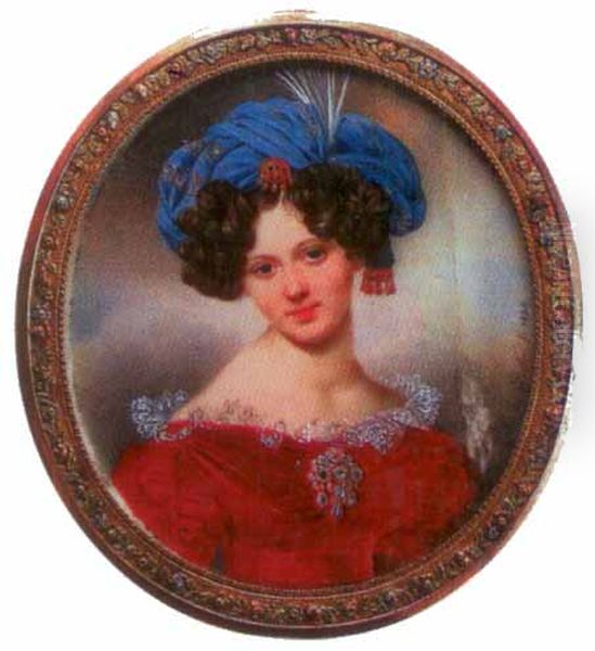 Portrait of Varvara Shuvalov (1796-1870) Oil Painting by Pierre de Rossi