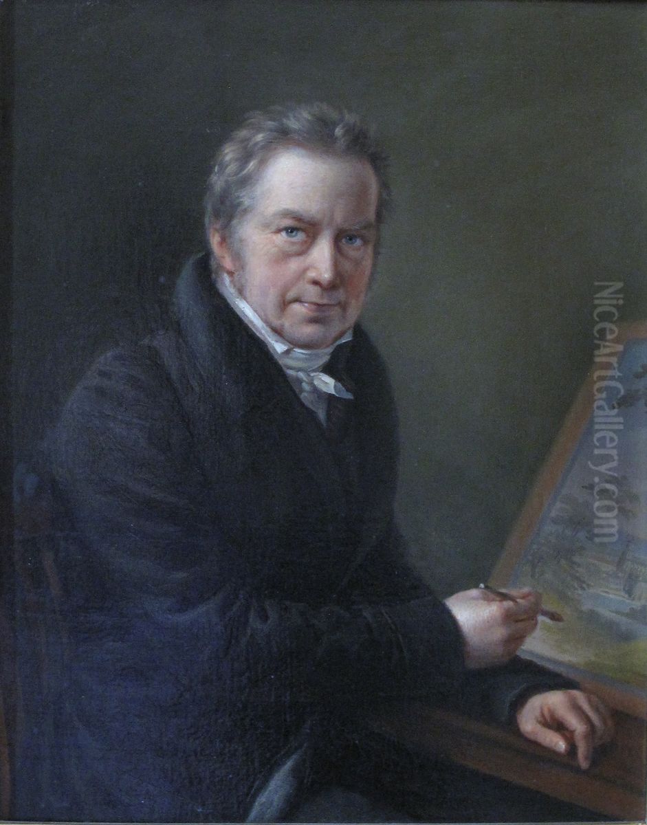 Bildnis Gabriel Ludwig Lory (1763-1840). Oil Painting by David Sulzer
