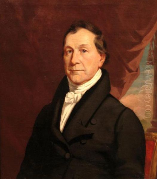 Portrait of Isaac Ilsley Oil Painting by Henry Cheever(s) Pratt