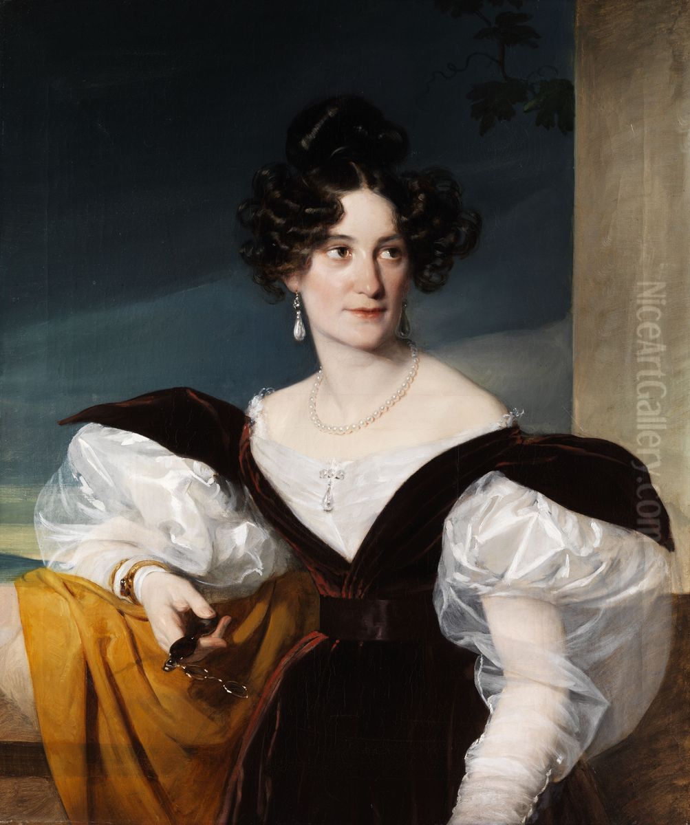 Portrait einer Dame mit Lorgnon Oil Painting by unknown