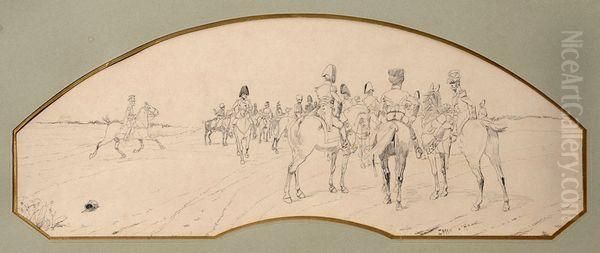 Champ De Bataille Oil Painting by (Emmanuel Poire) Caran d'Ache