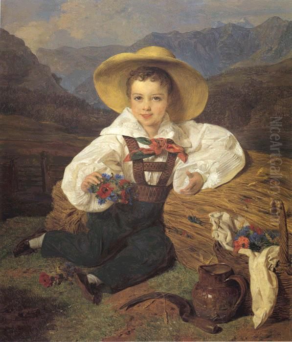 Portrait of Dmitry Apraksin Oil Painting by Ferdinand Georg Waldmuller