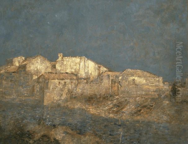 Paysage de Venise Oil Painting by Odilon Redon