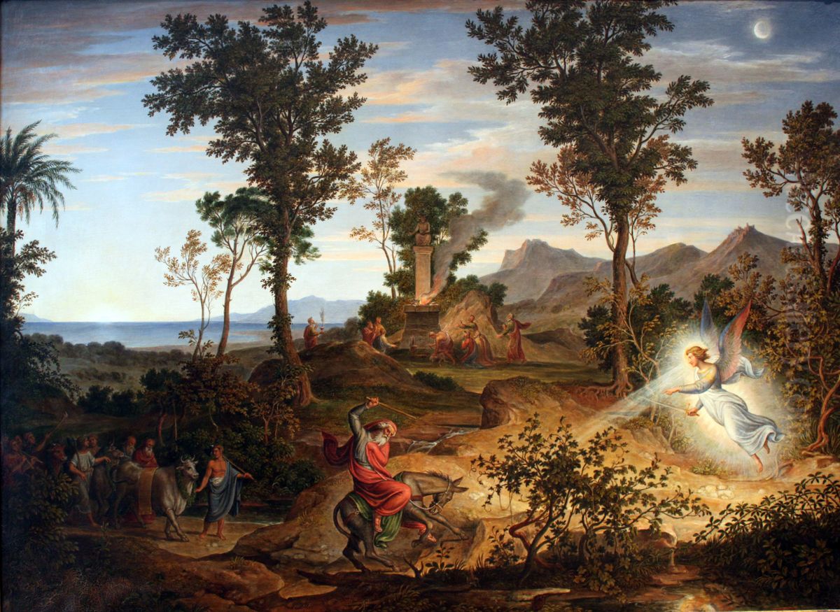 Landschaft mit Bileam Oil Painting by Joseph Anton Koch