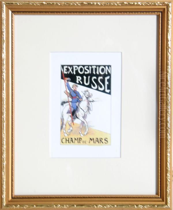 Exposition Russe Oil Painting by (Emmanuel Poire) Caran d'Ache
