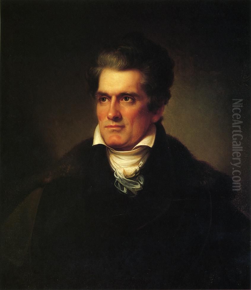 Portrait of John C. Calhoun (1782-1850) Oil Painting by Rembrandt Peale