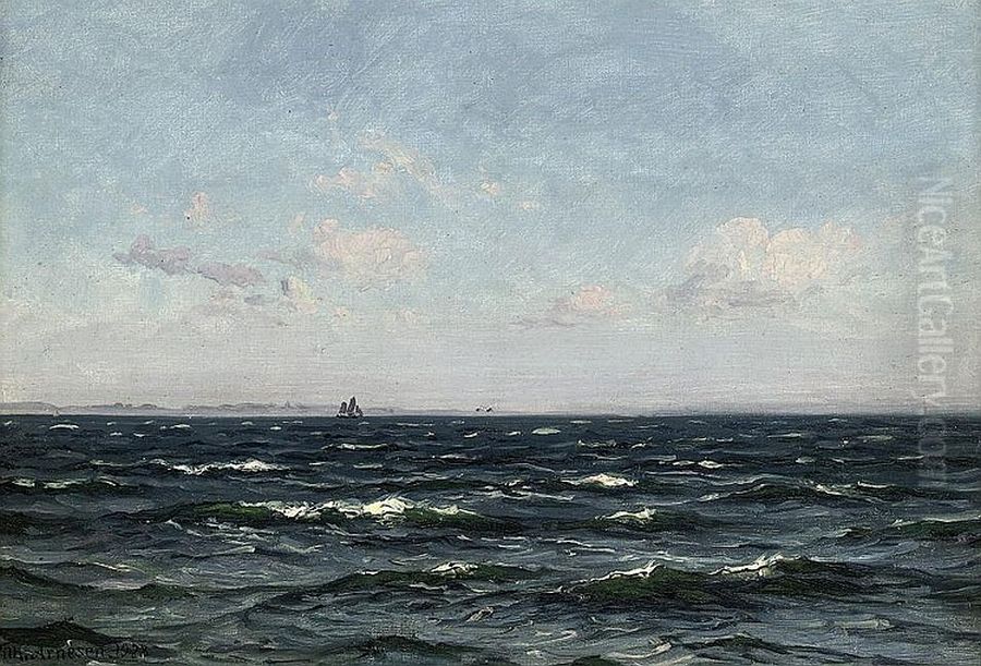 Sea piece. Oil Painting by Vilhelm Arnesen