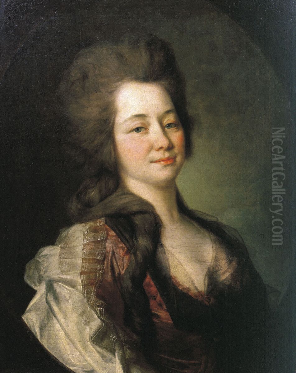 Portrait of Maria Alexeevna Lvova (Djakova) (1755-1807) Oil Painting by Dmitry Levitzky