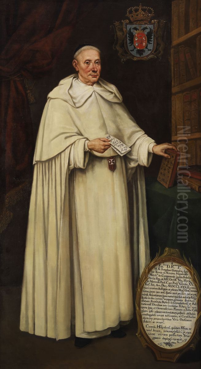 Portrait des Josephus Gonzalez (Jose Gonzalez, Generalmagister des Mercedarierordens) Oil Painting by Unidentified painter