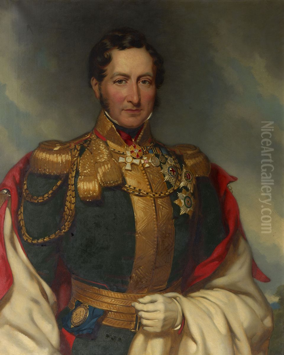 Ernst I. von Sachsen-Coburg und Gotha(1784-1844) Oil Painting by Unidentified painter