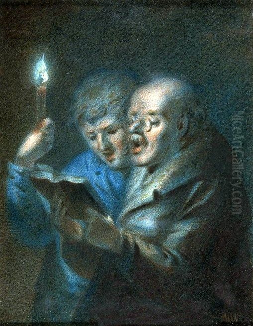 Singers of the Vilnius Cathedral. Oil Painting by Walenty Wankowicz