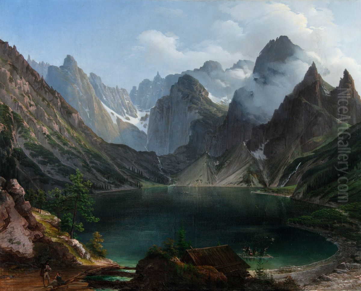 Morskie Oko (Tatry) Oil Painting by Jan Nepomucen Glowacki