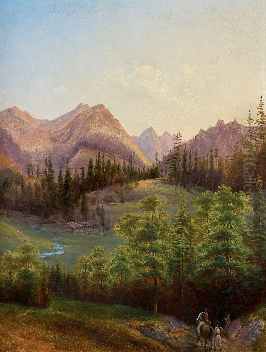 Pejzaz z Zakopanego Oil Painting by Jan Nepomucen Glowacki