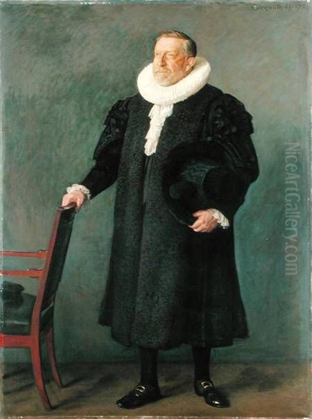 Burgermeister Max Predohl Oil Painting by Leopold Graf von Kalckreuth