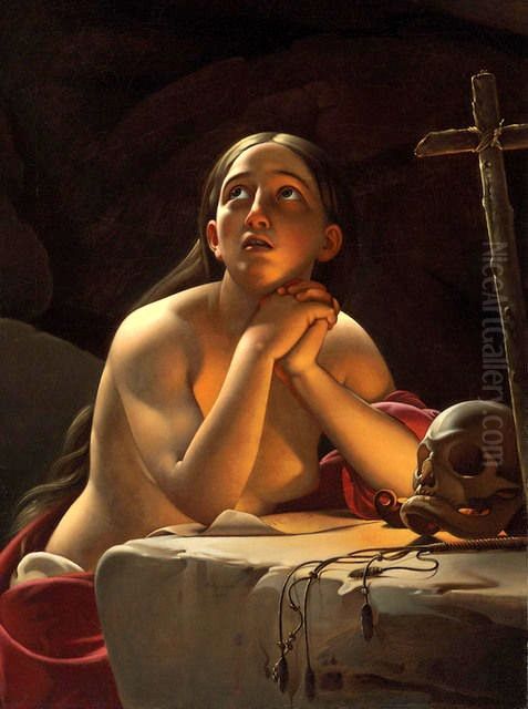 The Penitent Magdalene Oil Painting by Jan Tysiewicz