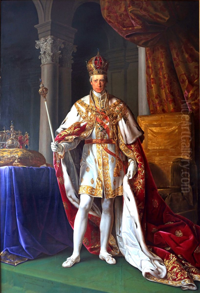 Portret cesarza Franciszka I w stroju koronacyjnym. Oil Painting by Jan Tysiewicz