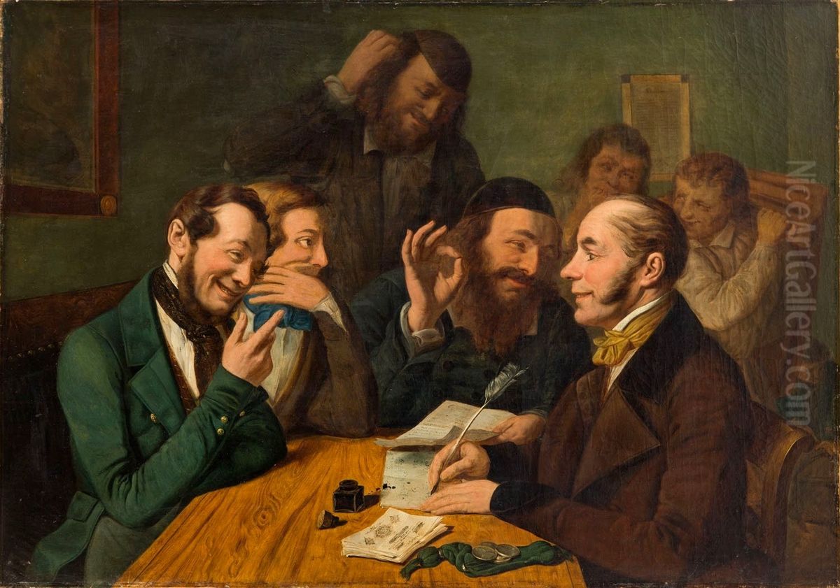 Profiteers Oil Painting by Feliks Peczarski