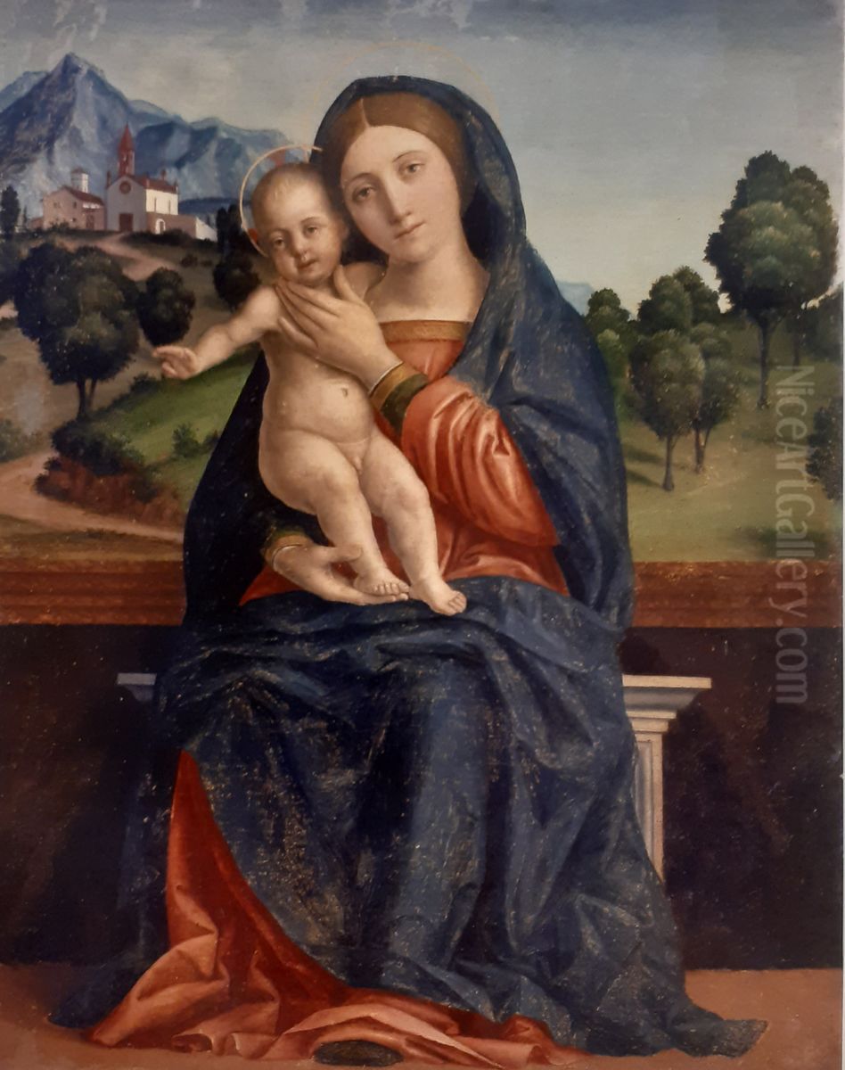Madonna col Bambino Oil Painting by Girolamo dai Libri