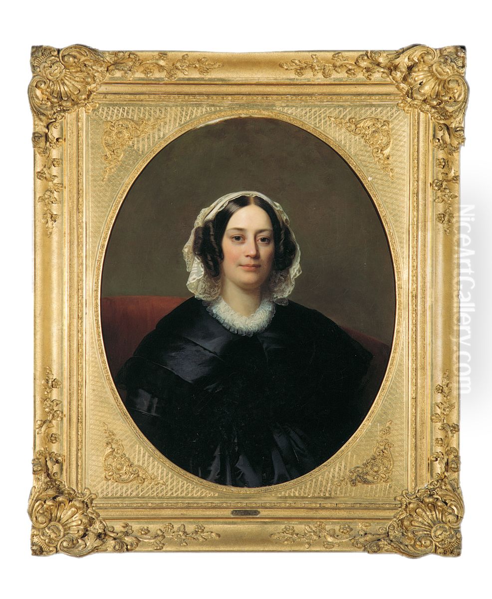 Portrait of Philippine, Comtesse d'Imecourt Oil Painting by Charles Gomien