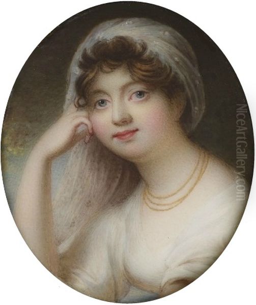 Princess Sophia Matilda of Gloucester (1773-1844) 1845? Oil Painting by John Haslem
