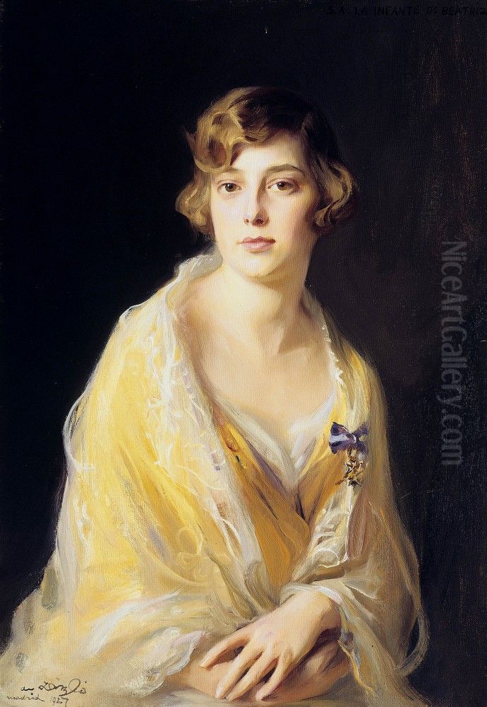Retrato de la infanta Beatriz de Borbon Oil Painting by Philip de Laszlo
