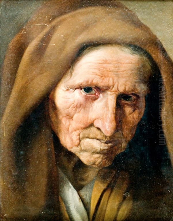 Portret starej zebraczki Oil Painting by unknown