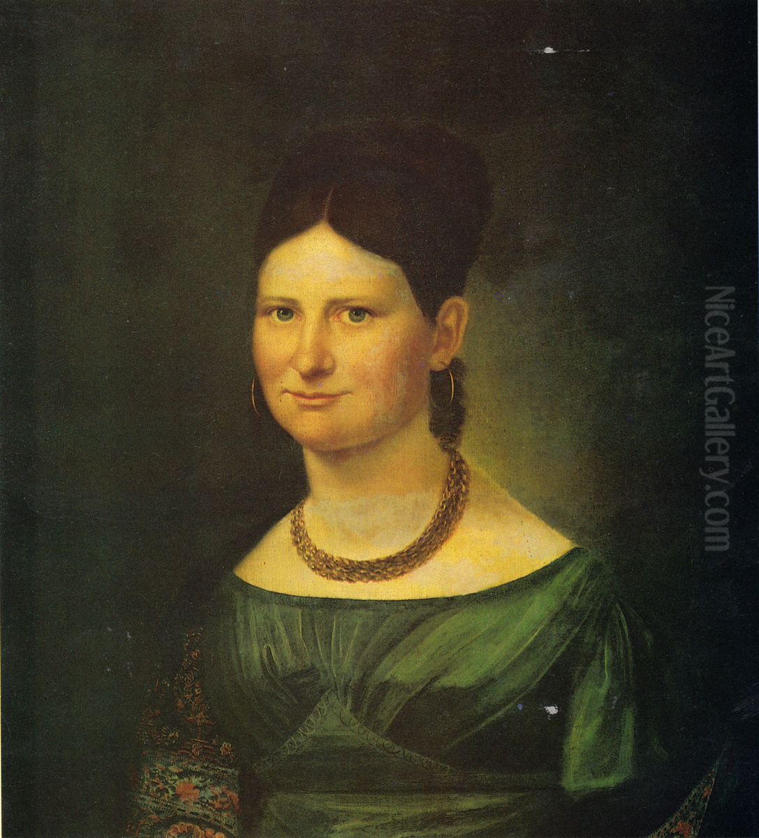 Dame mit Schal Oil Painting by Georg Friedrich Kersting