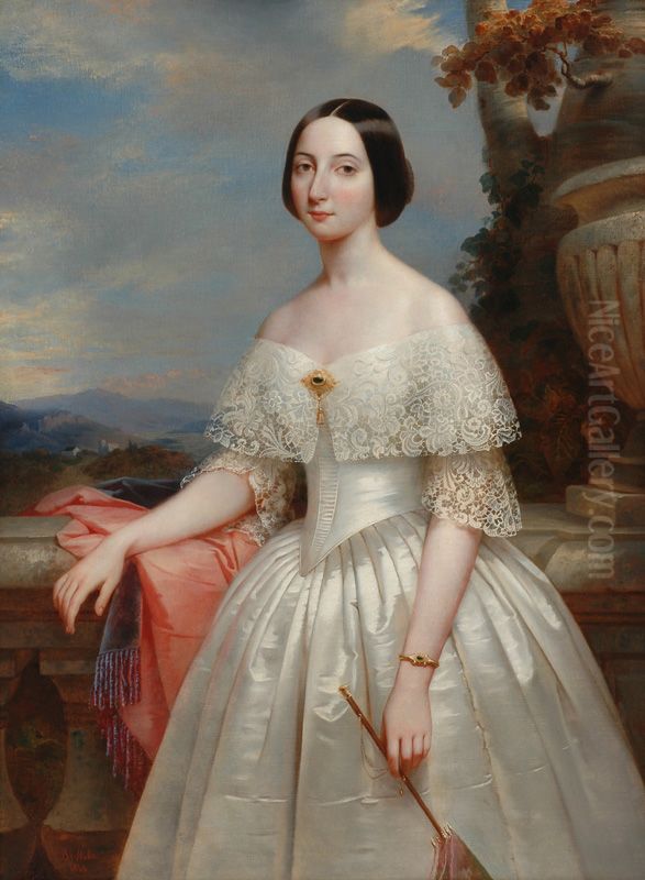 Portrait ofAdelaide d'Autriche(1822-1855) Oil Painting by unknown