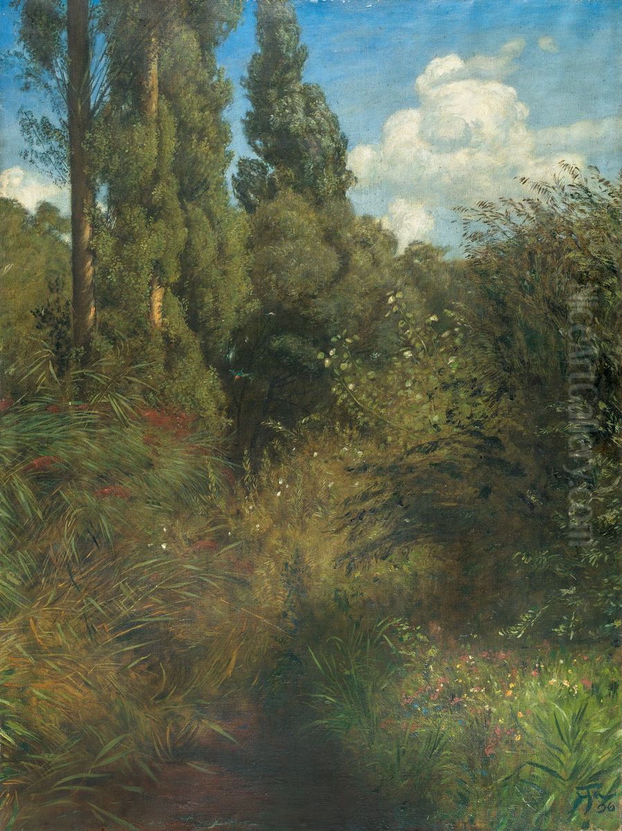 Lowlands on the Rhine Oil Painting by Hans Thoma