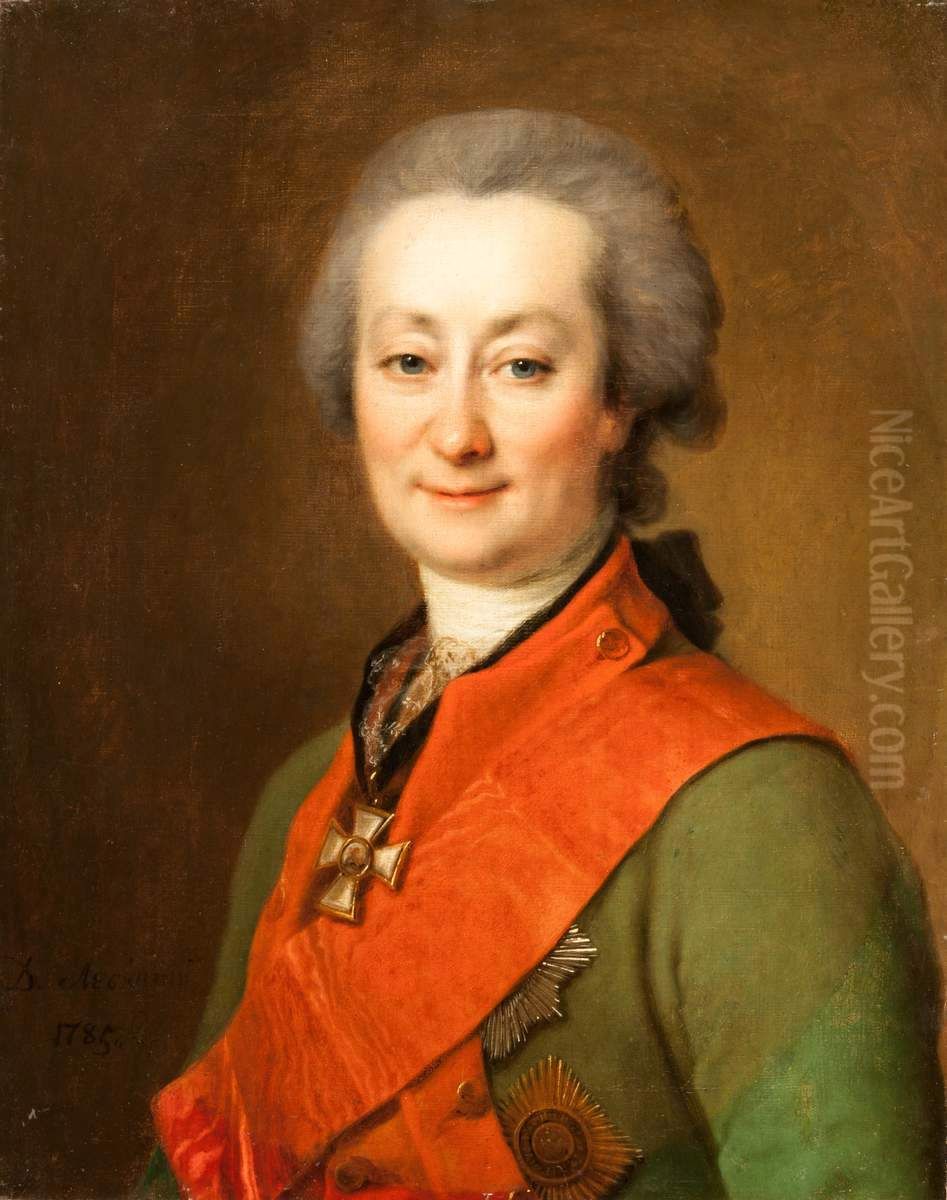 Portrait of FedorOrlov(1741-1796), Russian general Oil Painting by Dmitry Levitzky