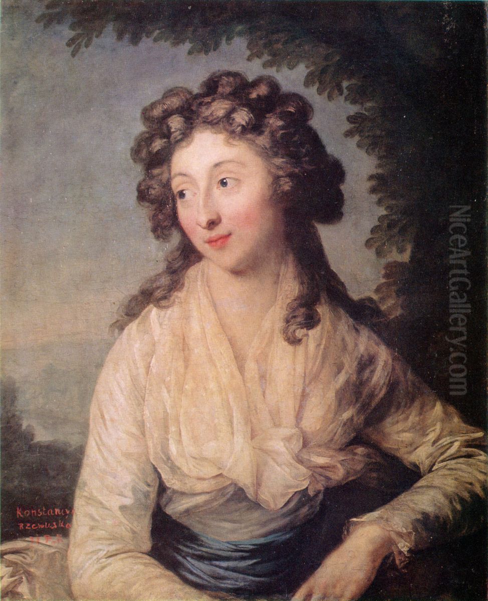 Portrait of Konstancja Rzewuska Oil Painting by Anton Graff