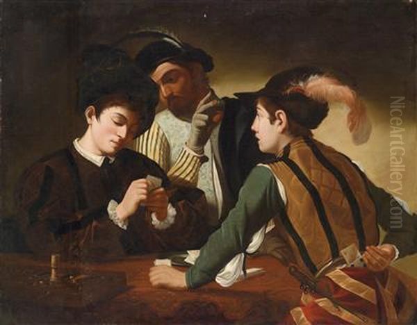 The Cardsharps / I Bari Oil Painting by Caravaggio
