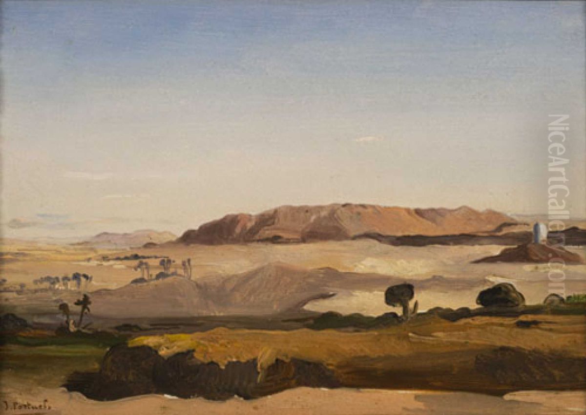 Landscape in Egypt Oil Painting by Jean-Francois Portaels