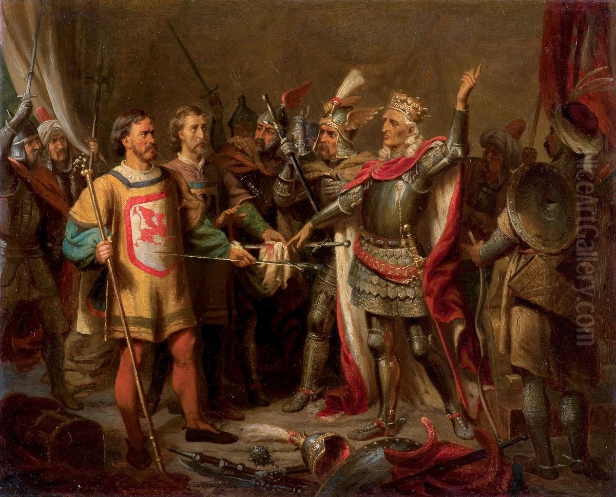 Wladyslaw Jagiello before battle of Grunwald Oil Painting by unknown