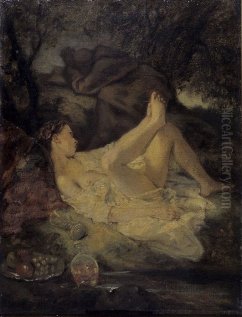 Temptation Oil Painting by Octave Tassaert