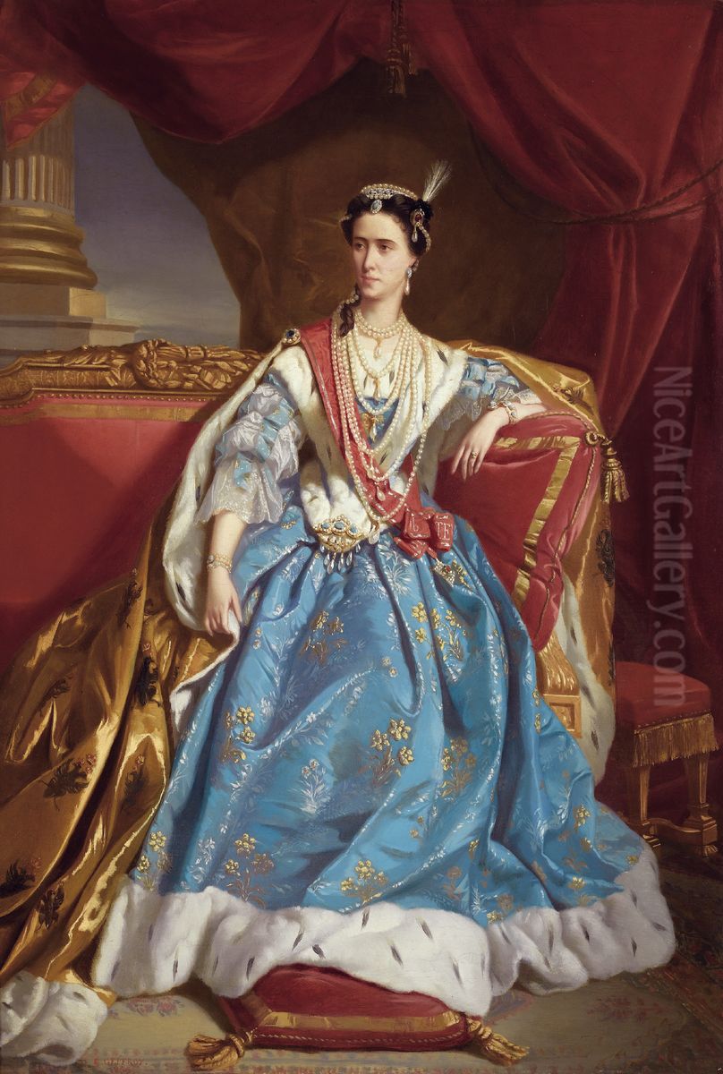 French actrice Rachel (Elisabeth Rachel Felix) Oil Painting by Edmond Geffroy