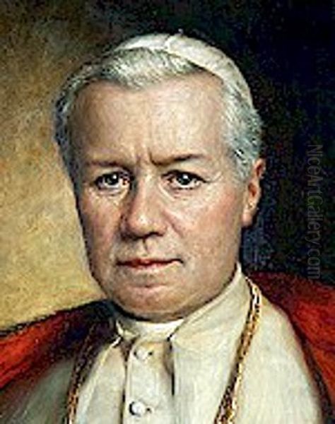 Portrait of Pius X Oil Painting by Adolfo Muller-Ury
