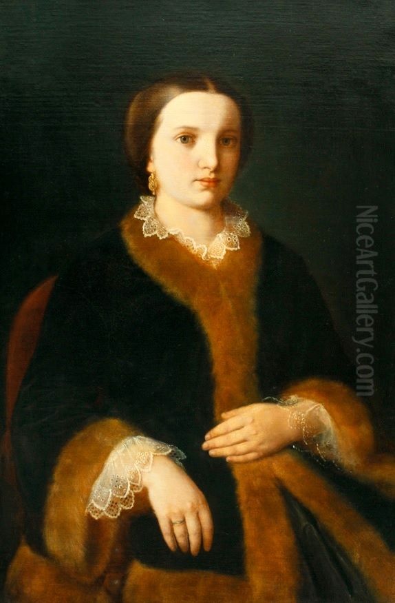 Portret Joanny Serafinskiej Oil Painting by Jan Matejko