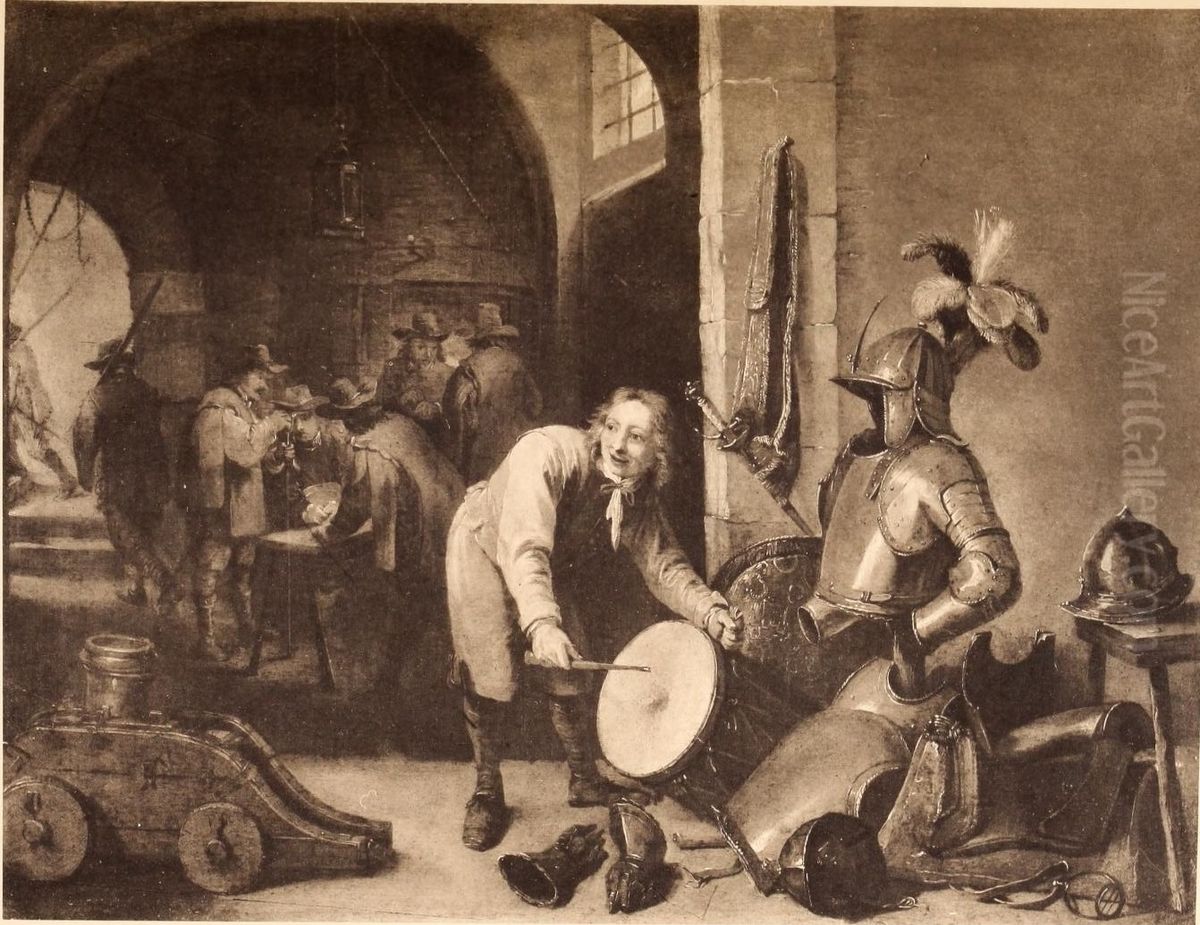 Guard Room Oil Painting by David Teniers the Younger