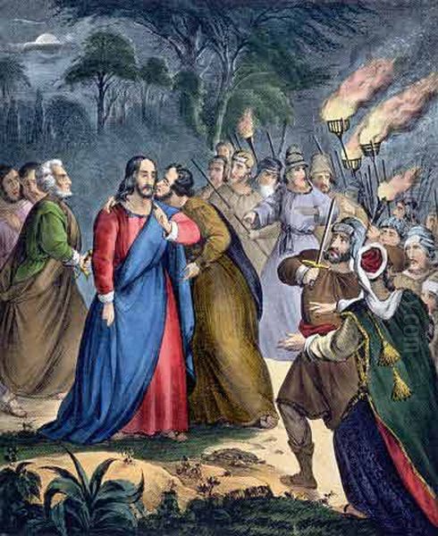 El beso de Judas Oil Painting by unknown