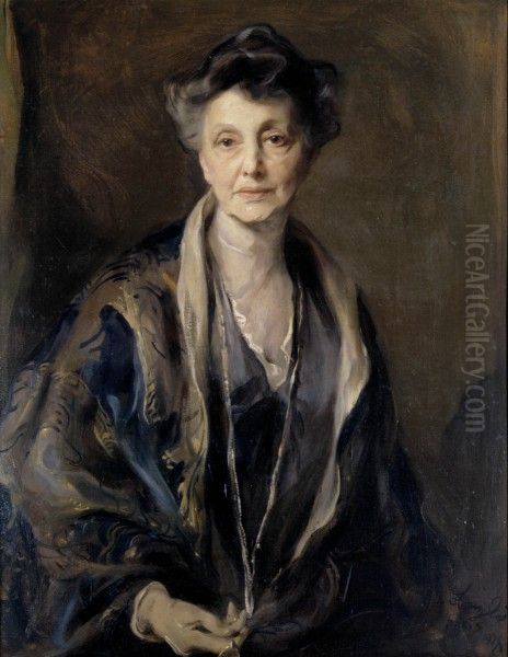 Portrait of Comtesse Arthur de Liedekerke, nee comtesse Felicite de Gontaut Biron Oil Painting by Philip de Laszlo